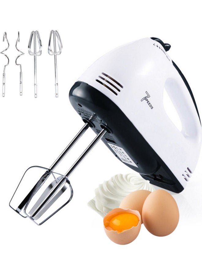 7 Speed Stainless Steel Whisk Automatic Electric Egg Beater With EU Plug MH1074 White - Image 1